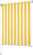 Rolgordijn voor buiten 220x230 cm geel en wit gestreept