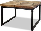 Salontafel 60x60x40 cm teakhout en hars