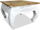 Bijzettafel 50x50x35 cm massief gerecycled hout
