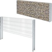 Schanskorf dubbelstaafmat 2008x830 mm 2 m staal zilverkleurig