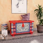 Opbergkist rood mango hout 80x40x45 cm
