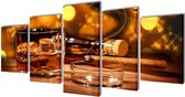 Canvasdoeken whiskey en sigaar (100 x 50 cm)