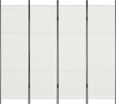 Kamerscherm met 4 panelen 200x180 cm wit