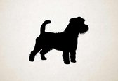 Silhouette hond - Russell Terrier - M - 60x75cm - Zwart - wanddecoratie