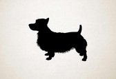 Silhouette hond - Australian Terrier - Australische terriër - XS - 23x30cm - Zwart - wanddecoratie