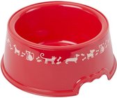 Hega Hondenvoer- En Drinkbak Cocker 0,4 Liter 15 Cm Rood/wit