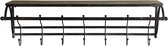Wandkapstok naturel antiek zwart metaal - L83B21H25CM