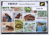 Kikkers – Luxe postzegel pakket (A6 formaat) : collectie van 50 verschillende postzegels van kikkers – kan als ansichtkaart in een A6 envelop - authentiek cadeau - kado tip - geschenk - kaart - amfibie - kwaken - Anura - groen - dieren - koudbloedig