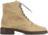 Pertini Vrouwen Suède       Veterboots / Laarzen / Damesschoenen 16109 - Beige - Maat 38