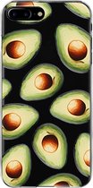 Apple iPhone 8 Plus Telefoonhoesje - Transparant Siliconenhoesje - Flexibel - Met Voedselprint - Avocado