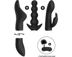Shots - Switch Pleasure Kit #6 - Vibrator met Verschillende Opzet Stukken black