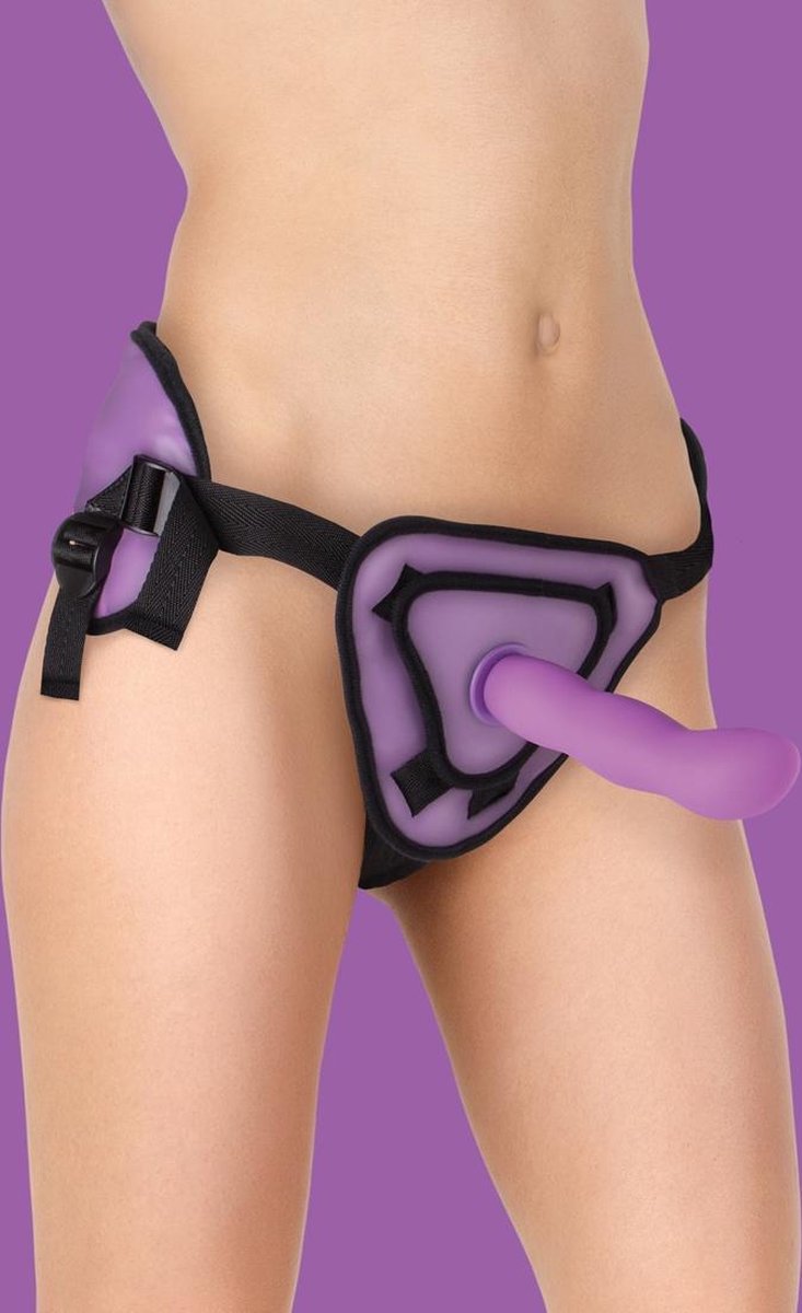 Goedkoopste Deluxe Silicone Strap On - 8 Inch - Purple