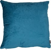 Hoyz | Kussen Shiny Corduroy Turquoise | 45 X 45 | Sierkussen Voor Woonkamer Of Slaapkamer
