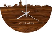 Skyline Klok Vlieland Palissander hout - Ø 40 cm - Woondecoratie - Wand decoratie woonkamer - WoodWideCities