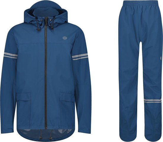 AGU Original Regenpak Essential - Blauw - XL - Dames & Heren - Waterdicht & Ademend