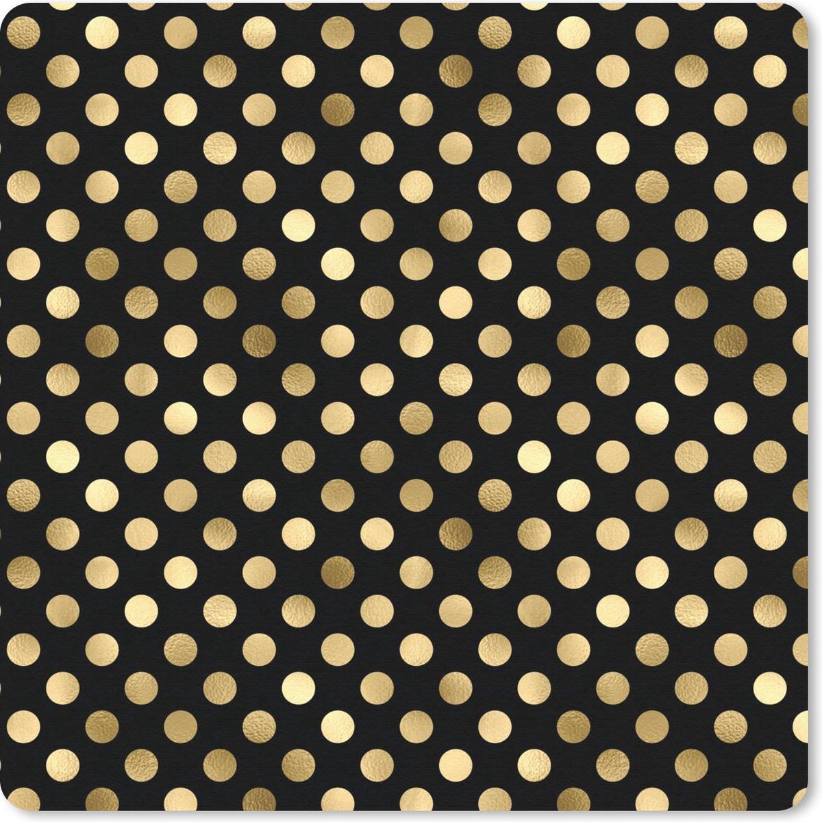 Muismat 30x30 cm - Mousepad Patronen - Stippen - Goud - Muismatten