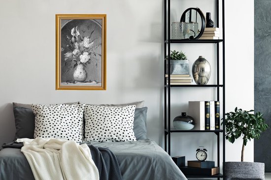 Affiche Nature Morte - Peintre - Cadre - Or - 40x60 cm