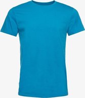 Unsigned heren T-shirt organic katoen - Blauw - Maat 3XL