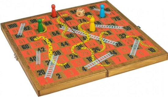 Thumbnail van een extra afbeelding van het spel gezelschapsspel Slangen en Ladders (en)