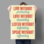 Quote Woorden Print Poster Wall Art Kunst Canvas Printing Op Papier Met Waterproof Inkt 50x70cm No Frame A