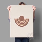 Neutral Abstract Print Poster Wall Art Kunst Canvas Printing Op Papier Met Waterproof Inkt 42x60cm Multi-color