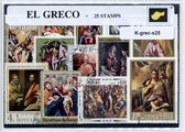 El Greco – Luxe postzegel pakket (A6 formaat) : collectie van 25 verschillende postzegels van El Greco – kan als ansichtkaart in een A6 envelop - authentiek cadeau - kado - geschen