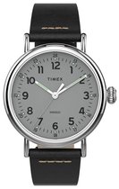 Timex  TW2T69200 Horloge - Leer - Zwart - Ø 40 mm
