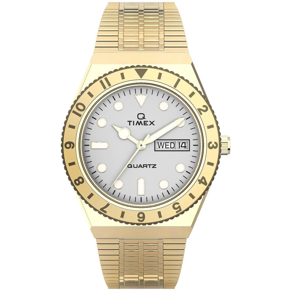 Timex Q Reissue TW2U95800 Horloge - Staal - Goudkleurig - Ø 36 mm