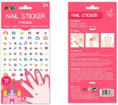 nagelstickers Princess meisjes 23 x 11 cm 78 stuks