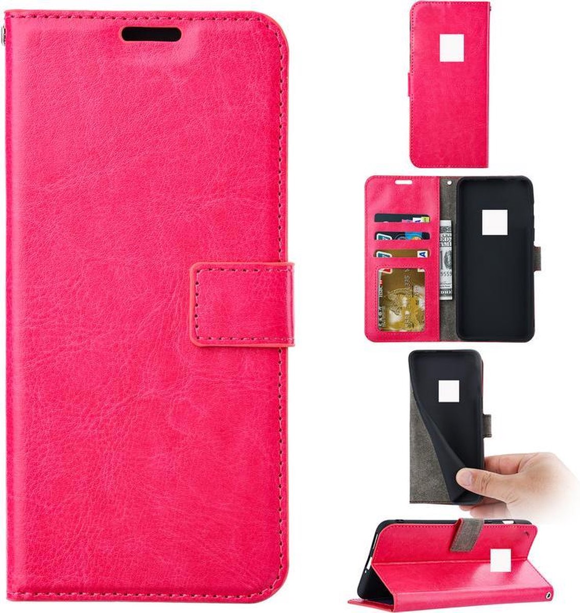 Portemonnee Book Case Hoesje Geschikt voor: Nokia XR20 - roze