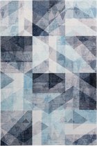 Modern laagpolig vloerkleed Delta - Blauw - 160x230 cm