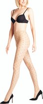 FALKE Dot Bicolor 15 DEN dames panty - powder - Maat: M-L