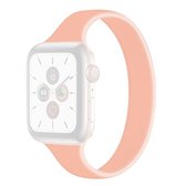 Silicagel Effen kleur krimpende geldvervangende horlogebanden uit één stuk, maat: M 142x14 mm voor Apple Watch Series 6 & SE & 5 & 4 40 mm / 3 & 2 & 1 38 mm (zandroze)