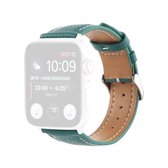 Cross Texture lederen vervangende horlogebanden voor Apple Watch Series 6 & SE & 5 & 4 40 mm / 3 & 2 & 1 38 mm (groen)