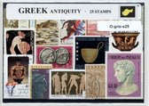 Griekse oudheid – Luxe postzegel pakket (A6 formaat) : collectie van 25 verschillende postzegels van griekse oudheid – kan als ansichtkaart in een A6 envelop - authentiek cadeau - kado - kaart - Byzantijnse rijk - Sparta - Troje - macedonie - athene