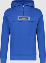 Ballin Amsterdam Half Zip Anorak Hoodie - Kobalt - Regular fit