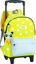 Lemon Ribbon Trolley Rugzak Panda 31 X 24 Cm Polyester Geel