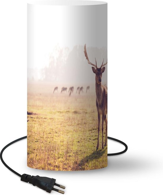 Lamp Herten - Hert met groot gewei voor kudde lamp - 33 cm hoog - Ø16 cm -  Inclusief... | bol.com