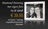 DP Benelux Diamond Painting met eigen foto - Formaat 190 x 45 cm - Uitvoering: ZWART-WIT - Hoogste Kwaliteit - 100% Nederlands product!