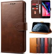 Voor Samsung Galaxy S21 Ultra 5G GUSSIM Zakelijke Stijl Horizontale Flip Lederen Case met Houder & Kaartsleuven & Portemonnee (Bruin)