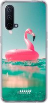 6F hoesje - geschikt voor OnePlus Nord CE 5G -  Transparant TPU Case - Flamingo Floaty #ffffff