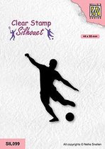 Nellie's Choice Clearstempel - Silhouette - Sport Voetballen 1 SIL099 44x55mm