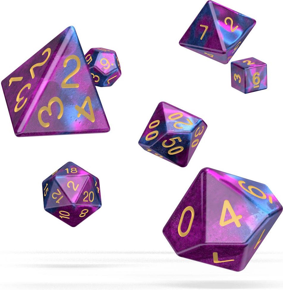 Oakie Doakie - Dice RPG Set Gemidice - Amethyst (7)