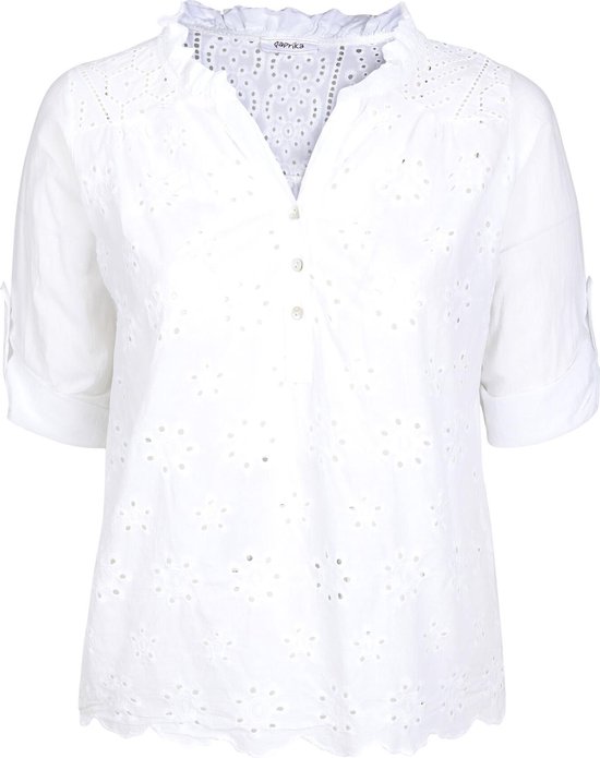 Katoenen blouse met Engels borduurwerk | bol.com