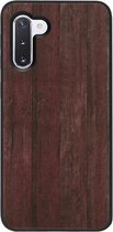 - ADEL Siliconen Back Cover Softcase Hoesje Geschikt voor Samsung Galaxy Note 10 Plus - Hout Design Bruin