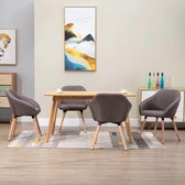 Medina Eetkamerstoelen 4 st stof taupe