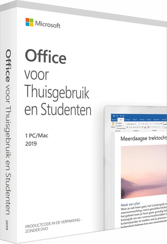 Microsoft Home & Student 2019 - Nederlands - Eenmalige aankoop