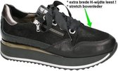Softwaves -Dames -  zwart - sneakers  - maat 39