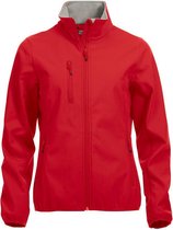 Clique Basic Softshell Jas Dames Red maat L