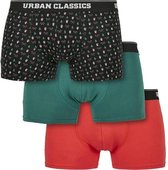 Urban Classics Boxershorts set -M- Organic X-Mas 3-Pack Multicolours